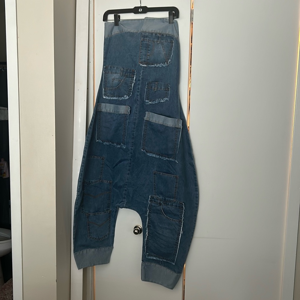 Blue Jean harem jumpsuit.